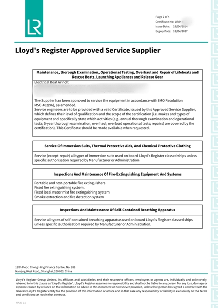 Fire Extinguishing Systems,Self Contained Breathing Apparatus Maintenance