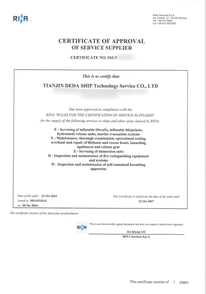 Lifeboat,Liferaft,Fire Extinguishing Systems,Self Contained Breathing Apparatus Maintenance